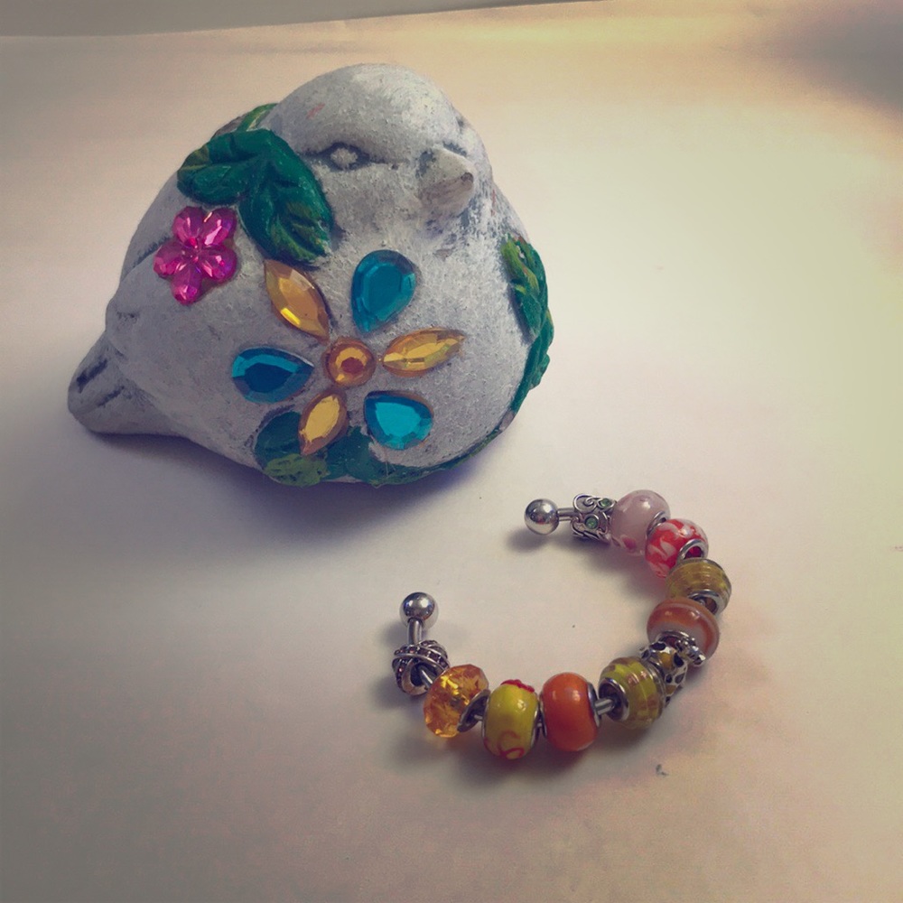 Colorful beads cuff bracelet‎ for young adult